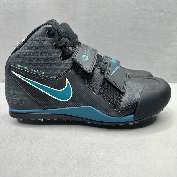 Mens Size 8 Nike Zoom Javelin Elite 3 Track & Field Throwing Spikes Black Blue - Picture 1 of 8